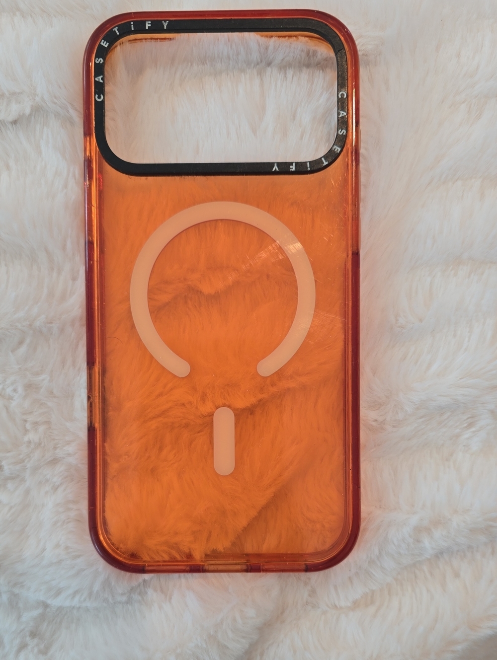 Casetify Orange Transparent MagSafe Phone Case